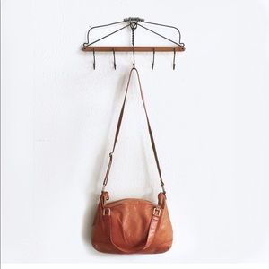HOBO Amber / Tan Leather Crossbody Satchel